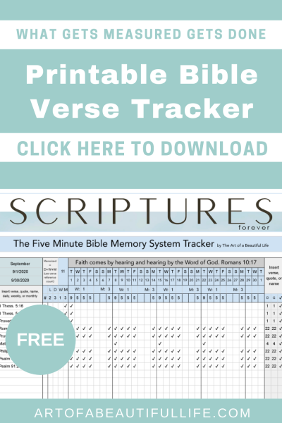 Printable Bible Verse Tracker